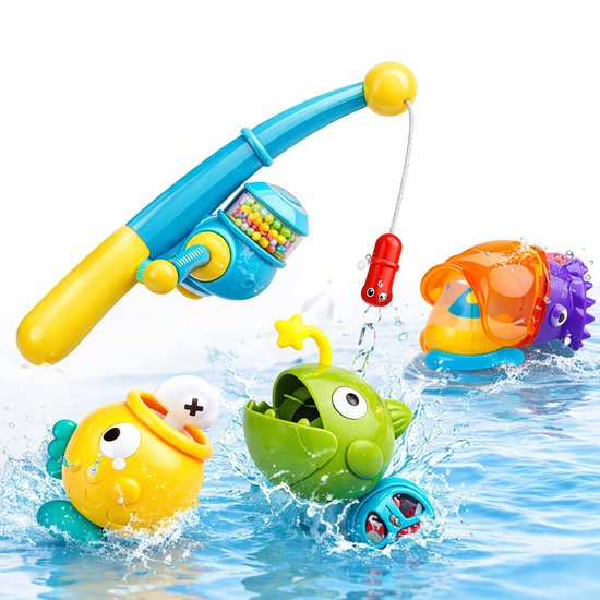 BOTC Badspeelgoed - Magnetische Vishengelset - Visspeelgoed 4-delige set - Babybadspeelgoedset - Kinderspeelgoed