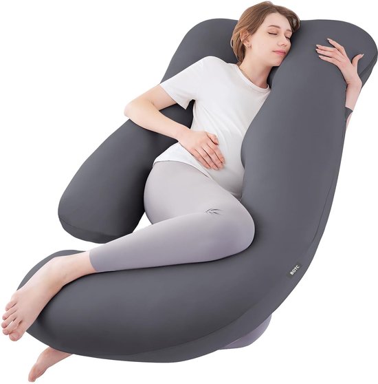 BOTC Zwangerschapskussen - Zijslaapkussen - Body Pillow - Donkergrijs van BOTC