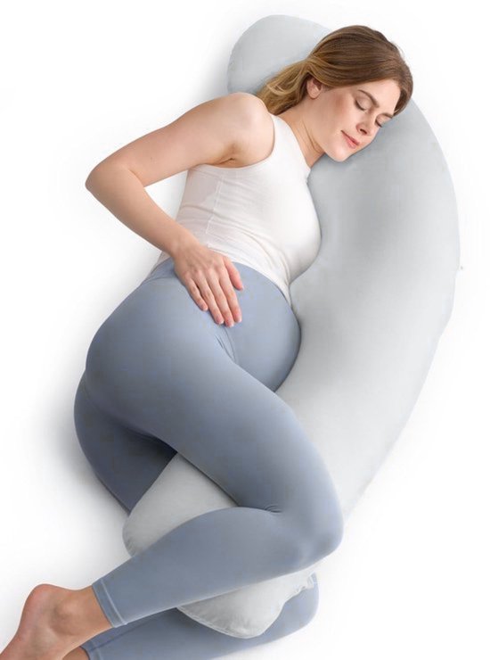 BOTC Zwangerschapskussen - Zijslaapkussen - Body Pillow - Kussen XL - Donkergrijs