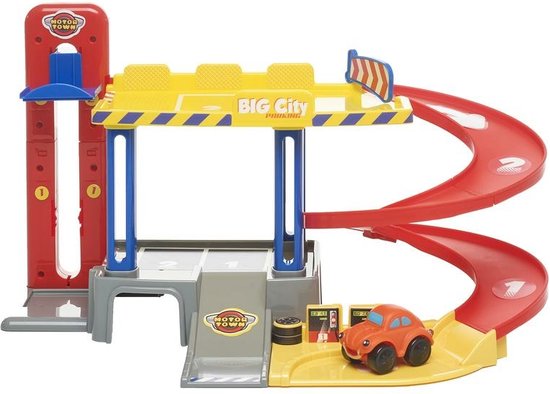 BOUM Big City Speelgoedgarage 2 niveaus met auto van Ecoiffier