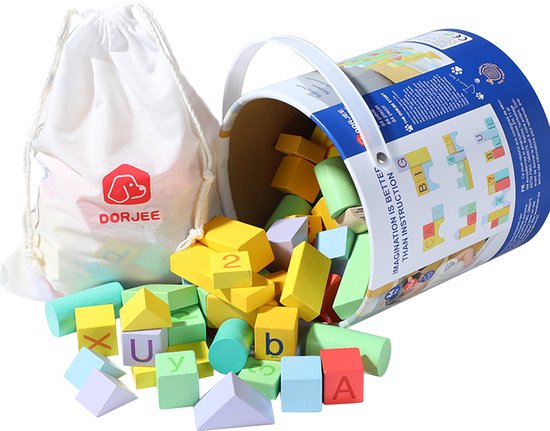 Bouwblokken kleur 84 stuks van Jumbo