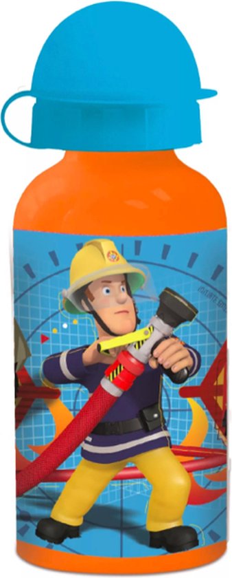 Brandweerman Sam Aluminium drinkfles / drinkbeker - 400 ml van BRA