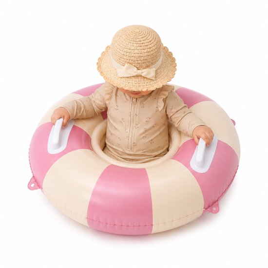 BRD® Baby Zwemband Roze - 65 cm 2 tot 6 jaar - Met zitje en handgrepen