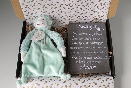 Brievenbus cadeau Aap Mickey - cadeau zwangerschap - kraam cadeau - babyshower van Metz Baron