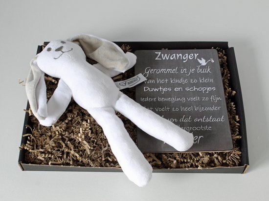 Brievenbus cadeau Kaya wit - cadeau zwangerschap - baby van Roosvicee