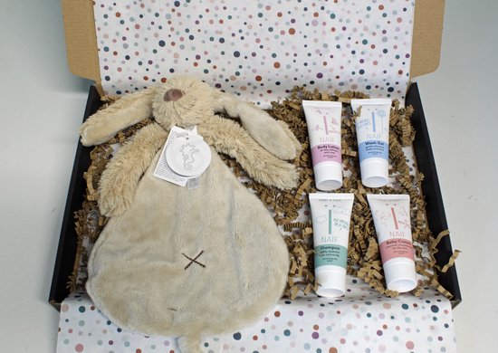 Brievenbus cadeau Knuffel & Care - kraam cadeau - knuffel met naam - babyverzorging van MilaTonie