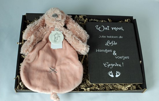Brievenbus cadeau Rabbit Richie - Happy Horse - Knuffel - Geboorte - Zwangerschap - Kraamcadeau van Happy Horse