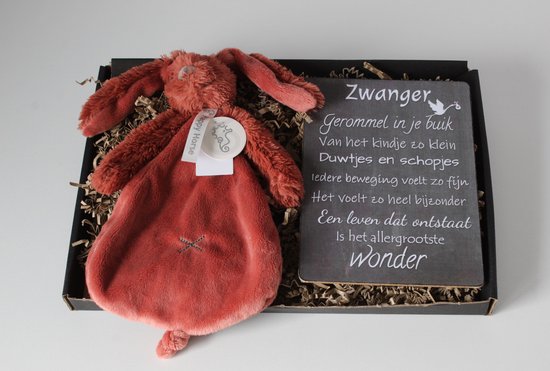 Brievenbus cadeau Rabbit Richie Rusty - kraam cadeau - cadeau baby - cadeau zwangerschap van Happy Horse