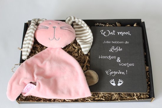 Brievenbus cadeau tutkonijn roze - cadeau baby meisje - kraam cadeau -  baby geschenkset van Prénatal