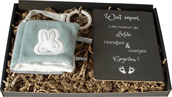 Brievenbuscadeau Nijntje green, Buggyboekje, houten tekstbord van Nijntje