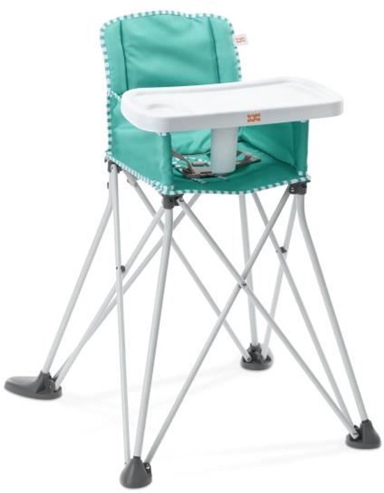 BRIGHT STARS Pop N Dine - Kinderstoel voor babymaaltijden, opvouwbaar, draagbaar, reisformaat, lichtgewicht, gemakkelijk schoon te maken, draagtas inbegrepen van Merkloos