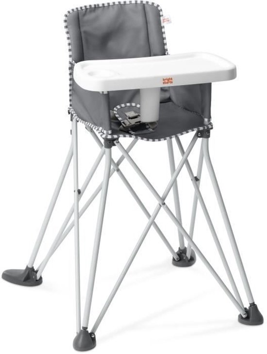 BRIGHT STARS Pop N Dine - Opvouwbare, draagbare kinderstoel voor onderweg, lichtgewicht, gemakkelijk schoon te maken, inclusief draagtas