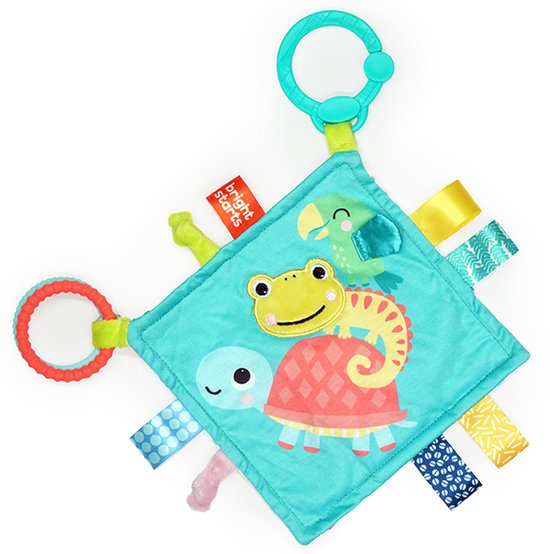 Bright Starts knuffeldoekje Fuzzy Feelies - multicolor baby speelgoed. van Merkloos