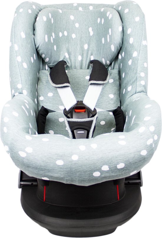 Briljant Baby - 1+ Autostoelhoes + Rugsteun- Interlock Spots - Stone Groen van Briljant