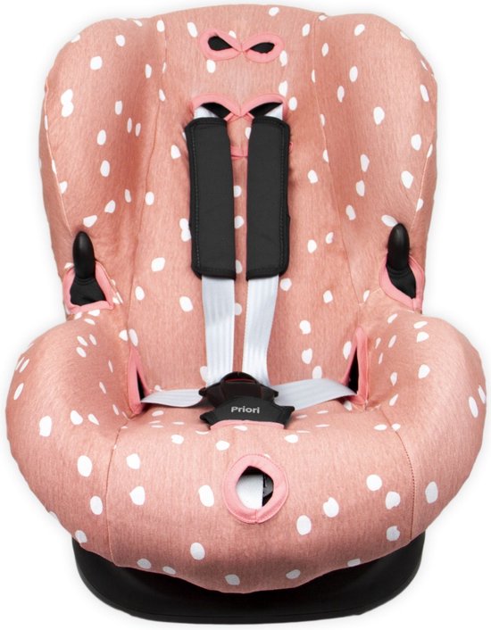 Briljant Baby - Autostoelhoes 1+ - Interlock - Spots - Pink van Merkloos