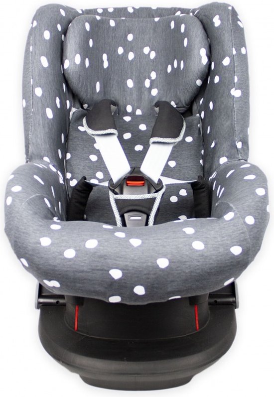 Briljant Baby Autostoelhoes Axiss - Spots - Antraciet - Zomerhoes - 100% katoen van Briljant
