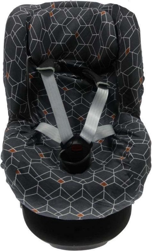 Briljant Baby - Autostoelhoes met Rugsteun 1+ Interlock - Deco - Antraciet van Briljant