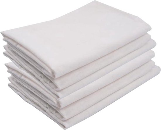 Briljant Baby Flanellen Luiers 6x - Wit - 70x70 cm van Briljant Baby