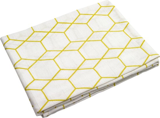 Briljant Baby hydrofiel luiers - Grid 70 x 70 cm - ochre - 3 stuks van Briljant