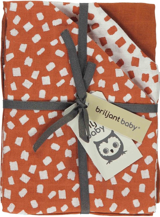 Briljant Baby - Hydrofiele Doeken - Luiers 70x70 - Flocks - Terra van Briljant