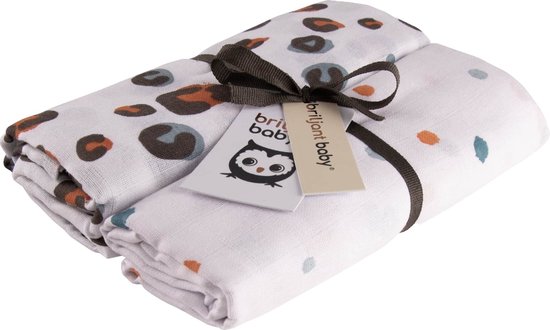 Briljant Swaddle Africa Blue 2 Stuks Hydrofiel Multidoek 137R van Briljant