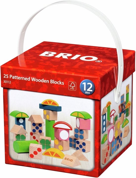 BRIO 25 Houten blokken met patroon - 30112 van BRIO