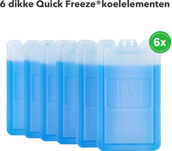 Brisby Quick Freeze® Koelelementen – Set van 6 (400 g per stuk) van Brisby