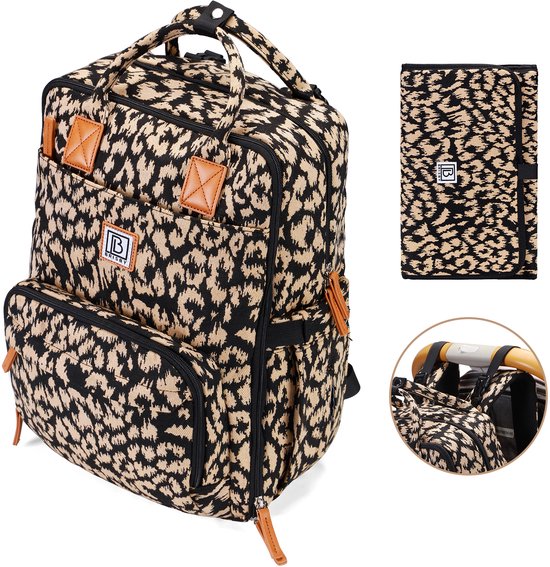 Brisby slijtvaste Luiertas – verzorgingstas – met buggymontage - Leo van Brisby