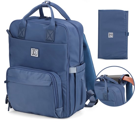 Brisby slijtvaste Luiertas - verzorgingstas - met buggymontage - Nordic Blue van Brisby