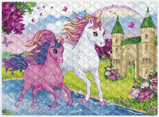 Brisby Zware Kwaliteit Speelkleed, Speelmat Anti slip en Wasbaar 150 x 200 cm. – Unicorn van Brisby
