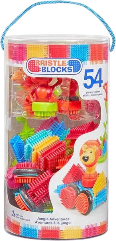 Bristle Blocks Jungle 54 Stuks - Bouwblokken Nopper - In Bucket