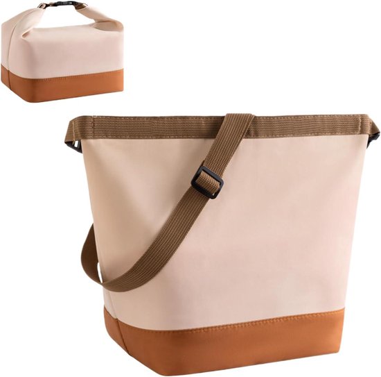 Broodtrommel Koeltas - Lunchtas Geïsoleerd - Maaltijden Vers Houden - Spatwaterdicht Oxford Stof - 20 x 15 x 28 cm