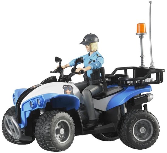 Bruder politie-quad met politievrouw en ausst. van Merkloos