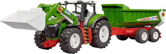 bruder ROADMAX tractor met frontlader en kiepwagen Kant-en-klaar model Landbouwvoertuig (model) van Bruder
