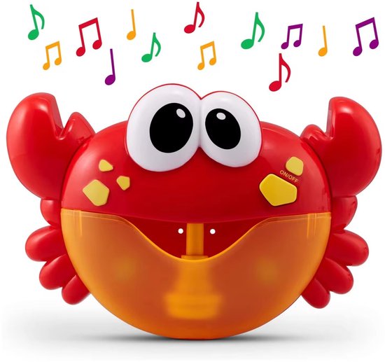 Bubble Krab Bad Speelgoed - Muzikale Bellenblaas Krab voor Bad & douche - Vrolijke Krab met Bellen & Muziek - Badplezier voor kinderen 1-5 jaar van Little Dutch