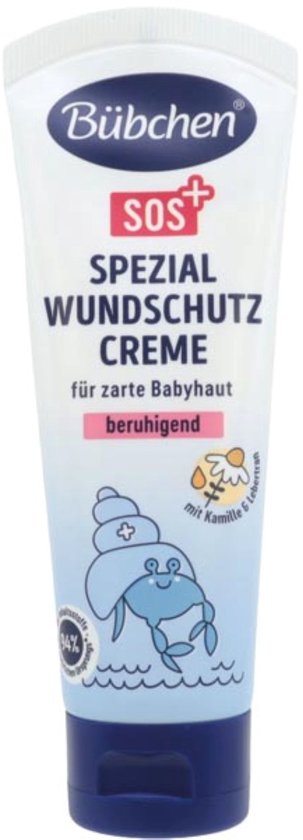 Bubchen SOS Spezial Wundschutz Crème – 75 ml – Beschermende Babycrème tegen Luieruitslag en Roodheid – Met Kamille en levertraan– Verzachtend