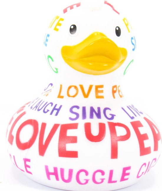 BudDuck Luxury Badeendje - Positive Poem Duck - Badspeelgoed van BudDuck