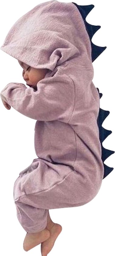 Budino® - Dino Draak - Baby Onesie - Baby Romper - Baby Pyjama - Baby Pakje - Baby Verkleedkleding - Baby Kostuum - Dier - Roze - 4 jaar van Budino