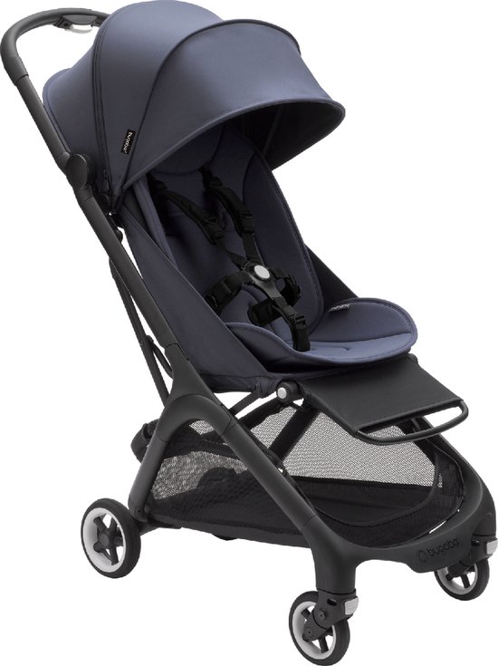 Bugaboo Butterfly ultracompacte reiskinderwagen, eenvoudig in één seconde inklapbaar, extra ruime kinderwagen voor de stad van baby tot peuter, Stormy Blue