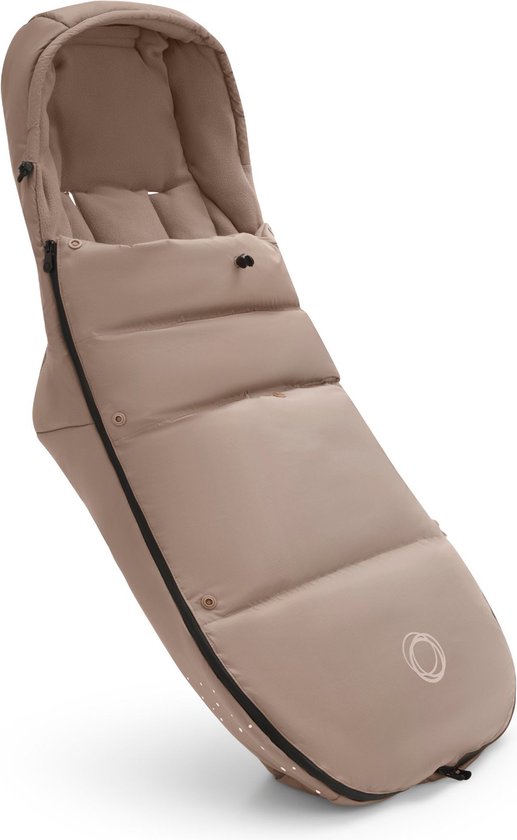 Bugaboo Winter Performance Voetenzak, Must-Have Kinderwagen Accessoire Met Kap, Schoenenschild en Tweeweg Rits in Desert Taupe van Merkloos