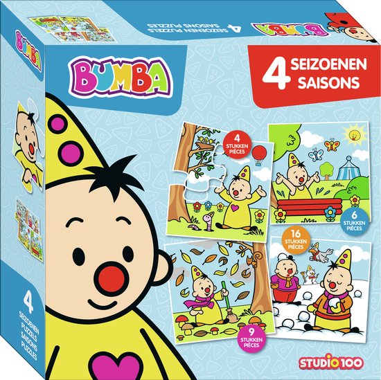 Bumba 4 in 1 puzzel - de seizoenen - 4/6/9/16 stuks van Bumba