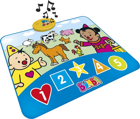Bumba - Activity-Center - Interactieve speelmat met geluid - Dieren - 90 x 70 cm - Leer samen met Bumba kleuren, vormen en cijfers + dierengeluiden