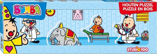 Bumba : mini houten puzzel met dikke stukken - Dokter van Bumba