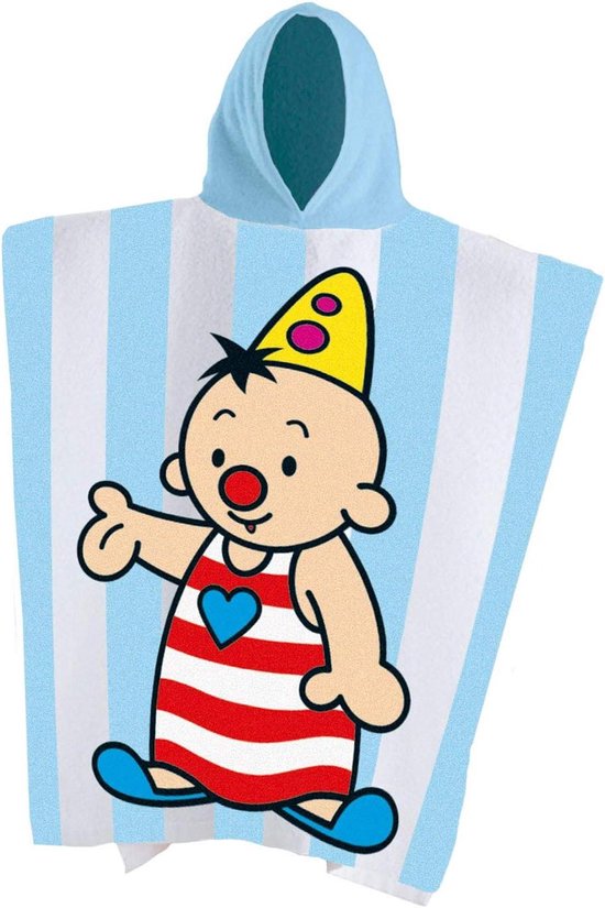 Bumba Poncho - Kinderbadjas - Na het badje - Met capuchon - 36 x 25 x 3 cm - Blauw