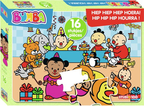 Bumba - Puzzel - 16 stukjes - Hiep Hiep Hiep Hoera ! van Bumba