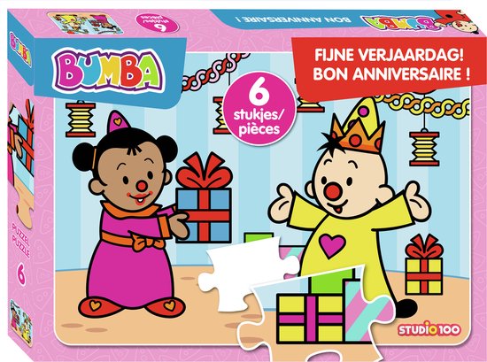 Bumba - Puzzel - 6 stukjes - Fijne verjaardag ! van Bumba