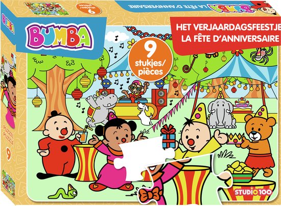 Bumba - Puzzel - 9 stukjes - Het verjaardagsfeestje van Bumba