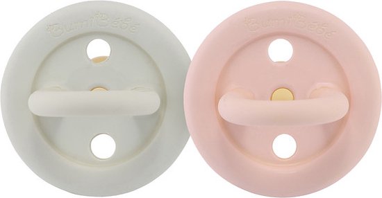BUMBI BEBE | ROSE & SAGE | ROND | SPEEN | 0-3 MAANDEN | DUO PACK |Hevea van HEVEA