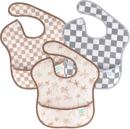 Bumkins - SuperBib® slab (3 stuks) - Palm Daze (6-24m) van Bumkins
