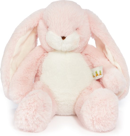 Bunnies By The Bay Little Nibble - Knuffeldier - Geborduurde details - Konijn - Polyester - M - 30 cm - Roze van Bunnies By The Bay